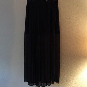 Black maxi shear skirt